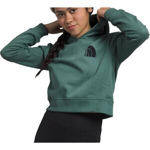 The North Face Girls' Camp Fleece Pullover Hoodie Green Size L (12)